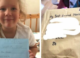 Anya segít a lányának levelet küldeni a mennyei macskának, majd a postaládában megtalálja a “macskától” kapott csomagot